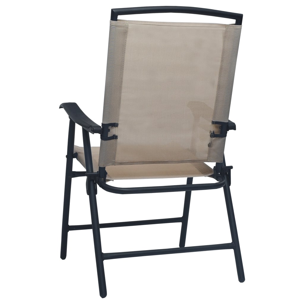 Vidaxl Sillas Plegables De Jardín 2 Unidades Textilene Gris Taupe_4