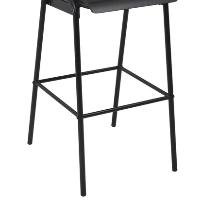 Taburetes De Cocina 6 Uds Madera Contrachapada Y Acero Negro_5