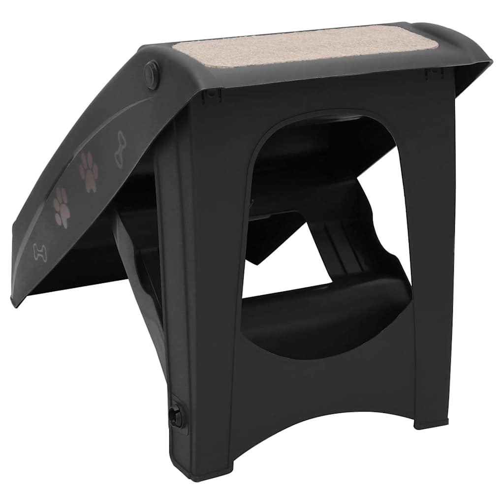 Escalera Plegable Para Perros Negro 62x40x49,5 Cm_4