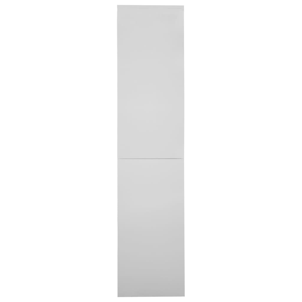 Armario Oficina Puerta Corredera Acero Gris Claro 90x40x180 Cm_2