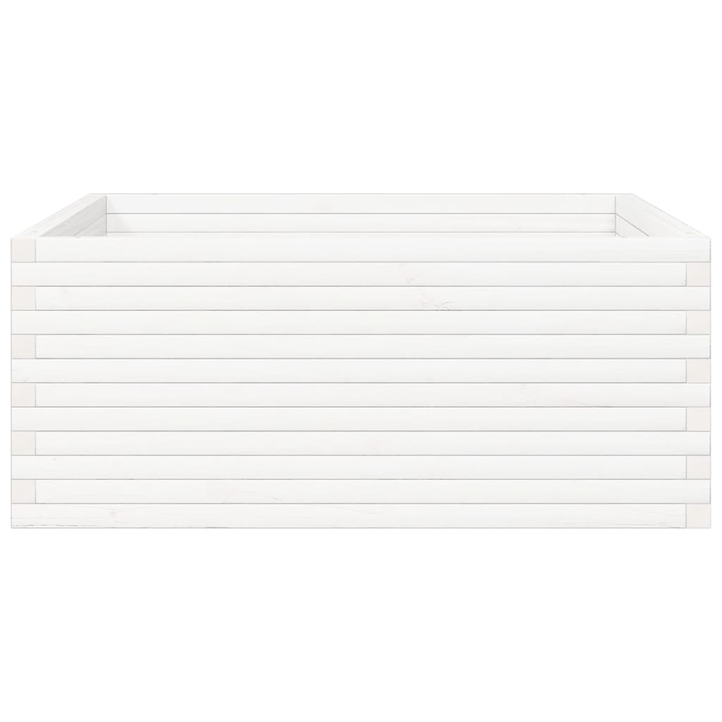 Jardinera Madera Maciza De Pino Blanco 110x110x46 Cm_4