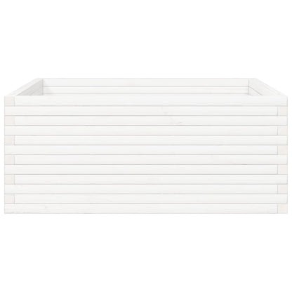 Jardinera Madera Maciza De Pino Blanco 110x110x46 Cm_4