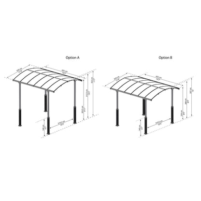 Cochera Carport Alpine 435x359x307 cm alta