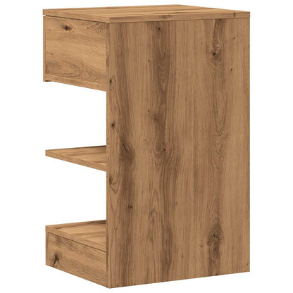 Mesita De Noche Madera De Ingeniería Roble Artisan 40x35x65 Cm_4