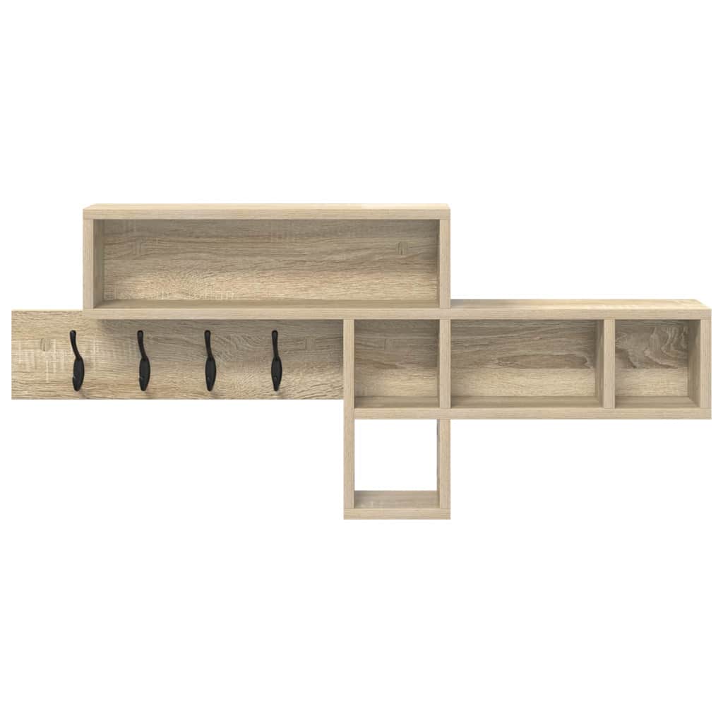 Perchero De Pared Con Estante Roble Sonoma 100 X 12 X 43,5 Cm_4