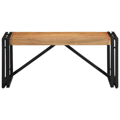 Mesa De Centro 80x40x35 Cm De Madera Maciza De Acacia_0