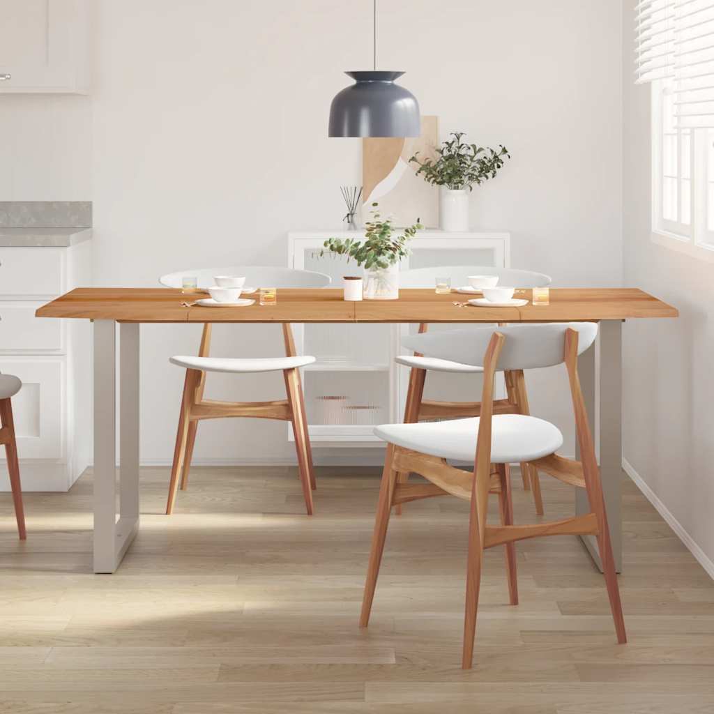 Mesa De Comedor De Madera Maciza De Acacia 180x90x76 Cm_1