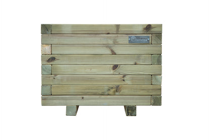 Jardinera Cuadrada  De Madera Tratada Autoclave De 50 X 50 X 40 Cm 67l Para Jardin,terraza,exterior + Bolsa Geotextil_2