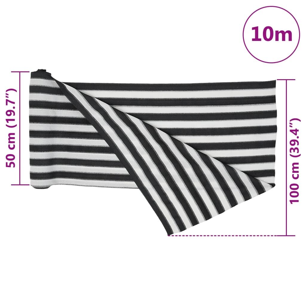 Vidaxl Red De Privacidad Hdpe Gris Antracita Y Blanco 1x10 M 150 G/m²_2