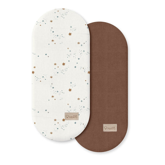 Cotton Color Pack 2 Bajeras Capazo Muselina Stardust_0