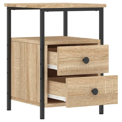 Mesita De Noche Madera De Ingeniería Roble Sonoma 34x35,5x50 Cm_4