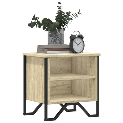 Mesita De Noche Madera De Ingeniería Roble Sonoma 40x30x40 Cm_2