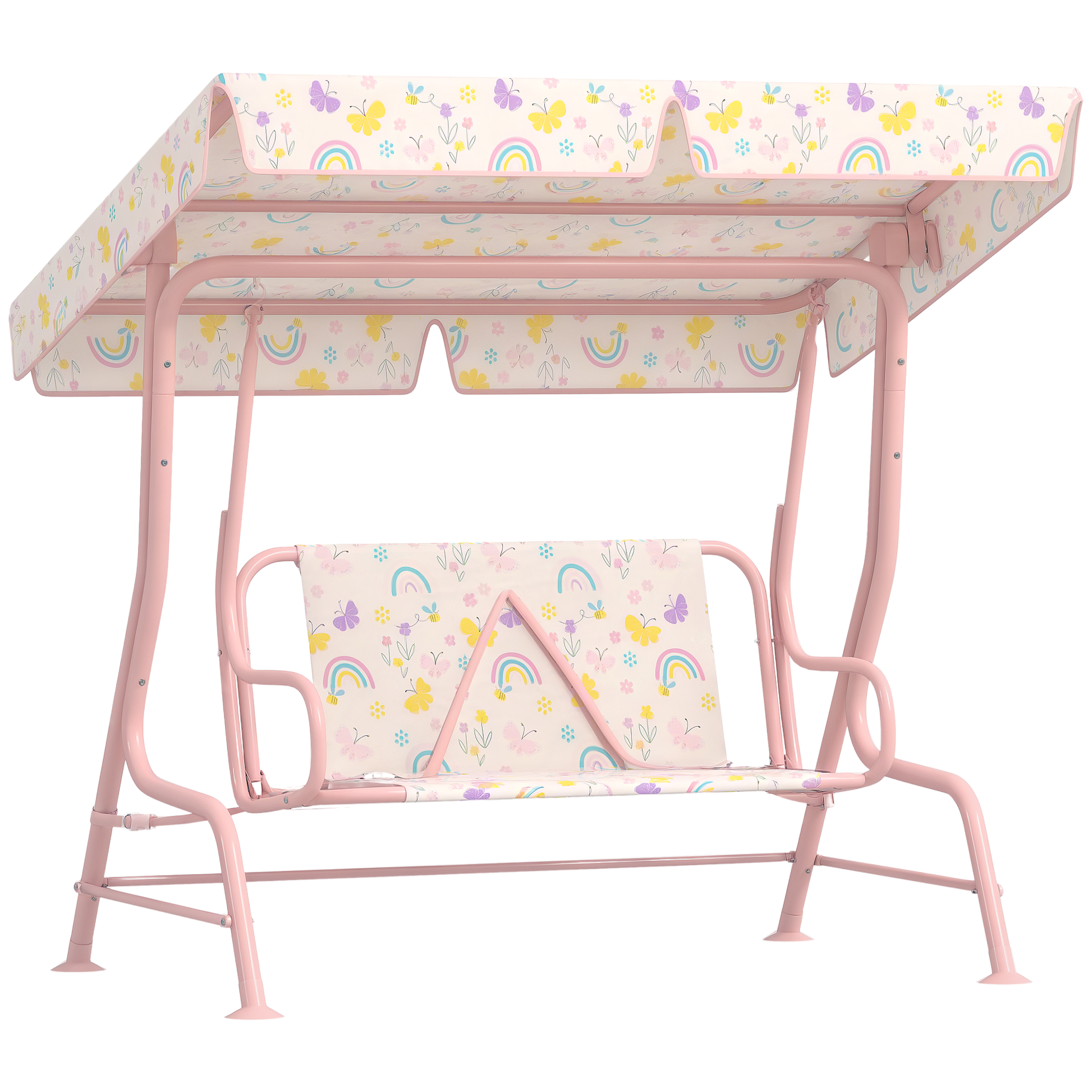 Aiyaplay Columpio De Jardín Exterior Para Niños De +3 Años 112x75x120 Cm Rosa_0