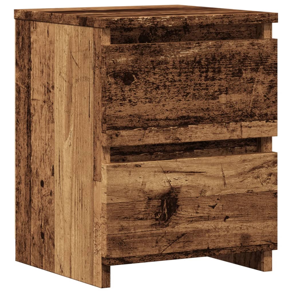 Mesitas De Noche 2 Uds Madera Ingeniería Envejecida 30x30x40 Cm_2