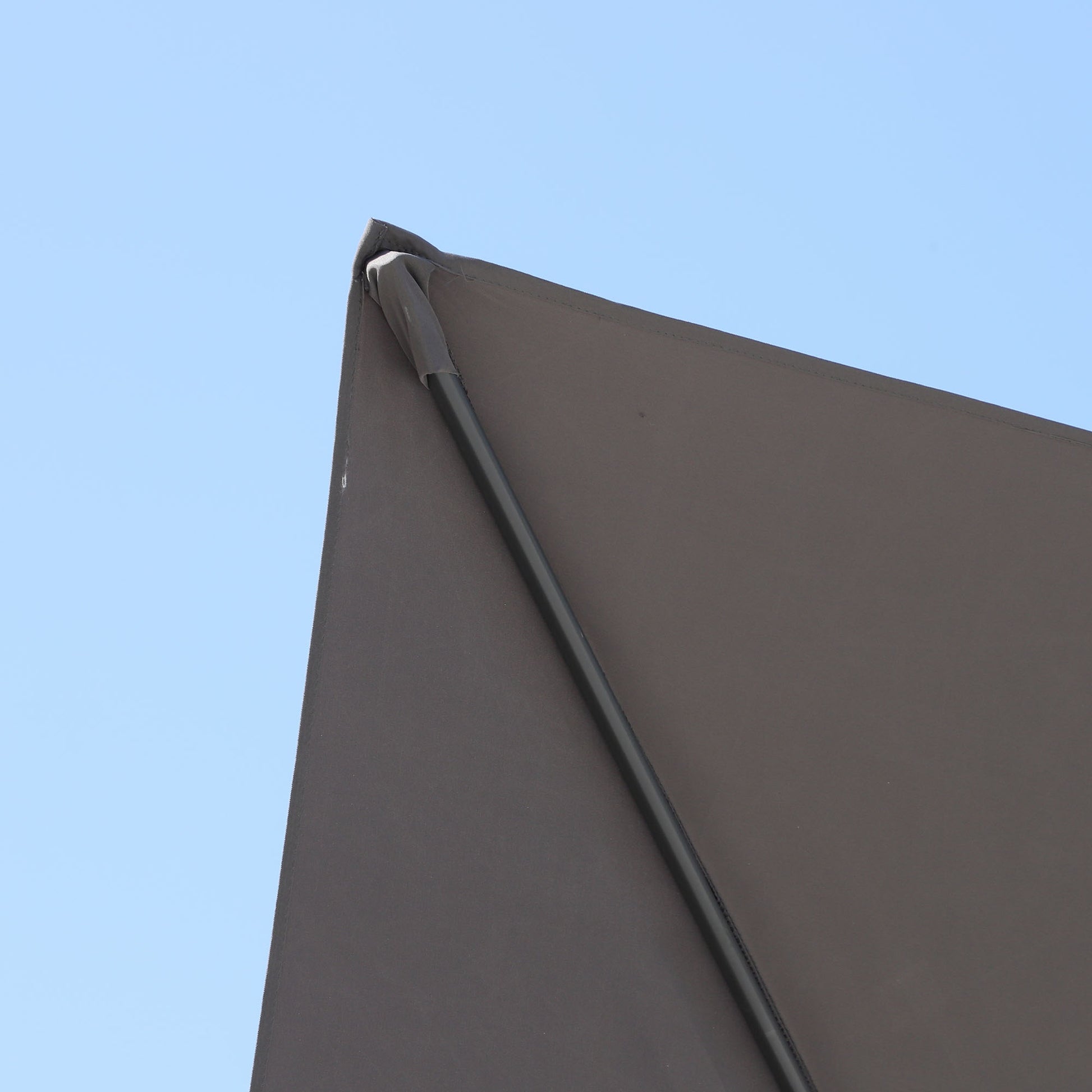 Outsunny Sombrilla Aluminio Jardín Con Rotación 360° Inclinable 5 Niveles Gris_4