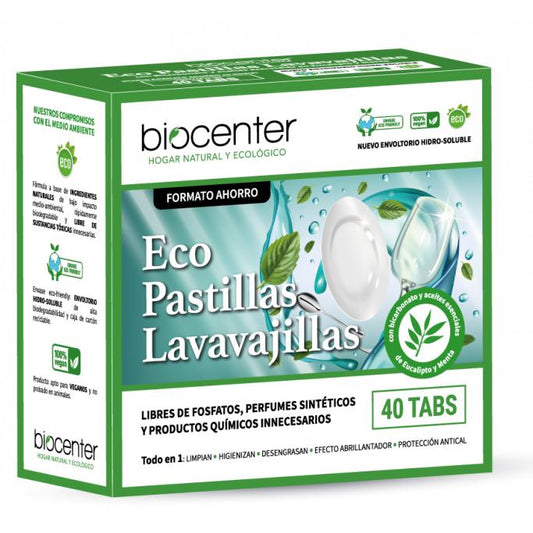Eco pastillas para lavavajillas, Biocenter, 40 pastillas