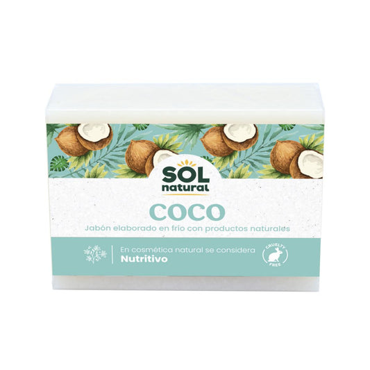 Jabón natural de coco Sol Natural 100 g