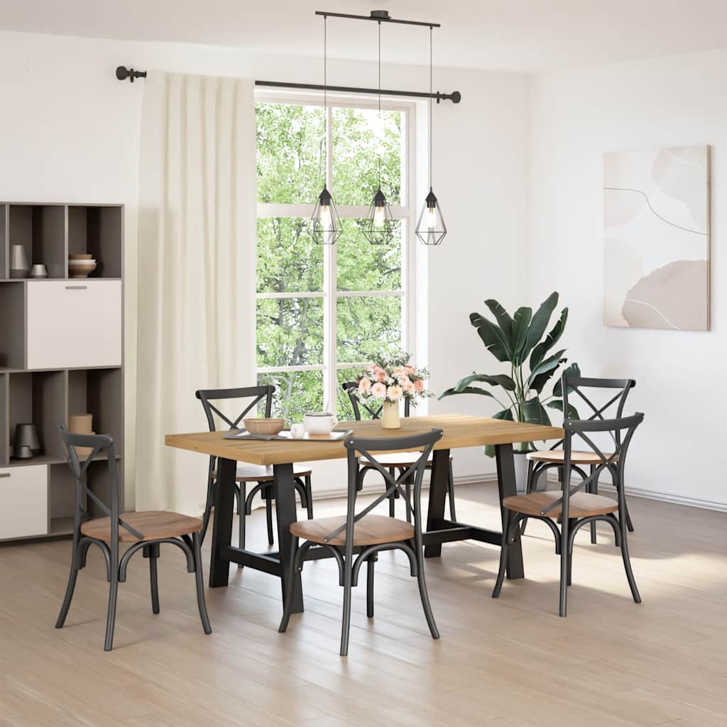 Mesa Comedor Noain Patas Forma A Madera Maciza Pino 180x90x75cm_0