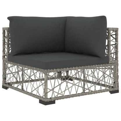 Vidaxl Set De Sofás De Jardín 6 Piezas Y Cojines Ratán Sintético Gris_3