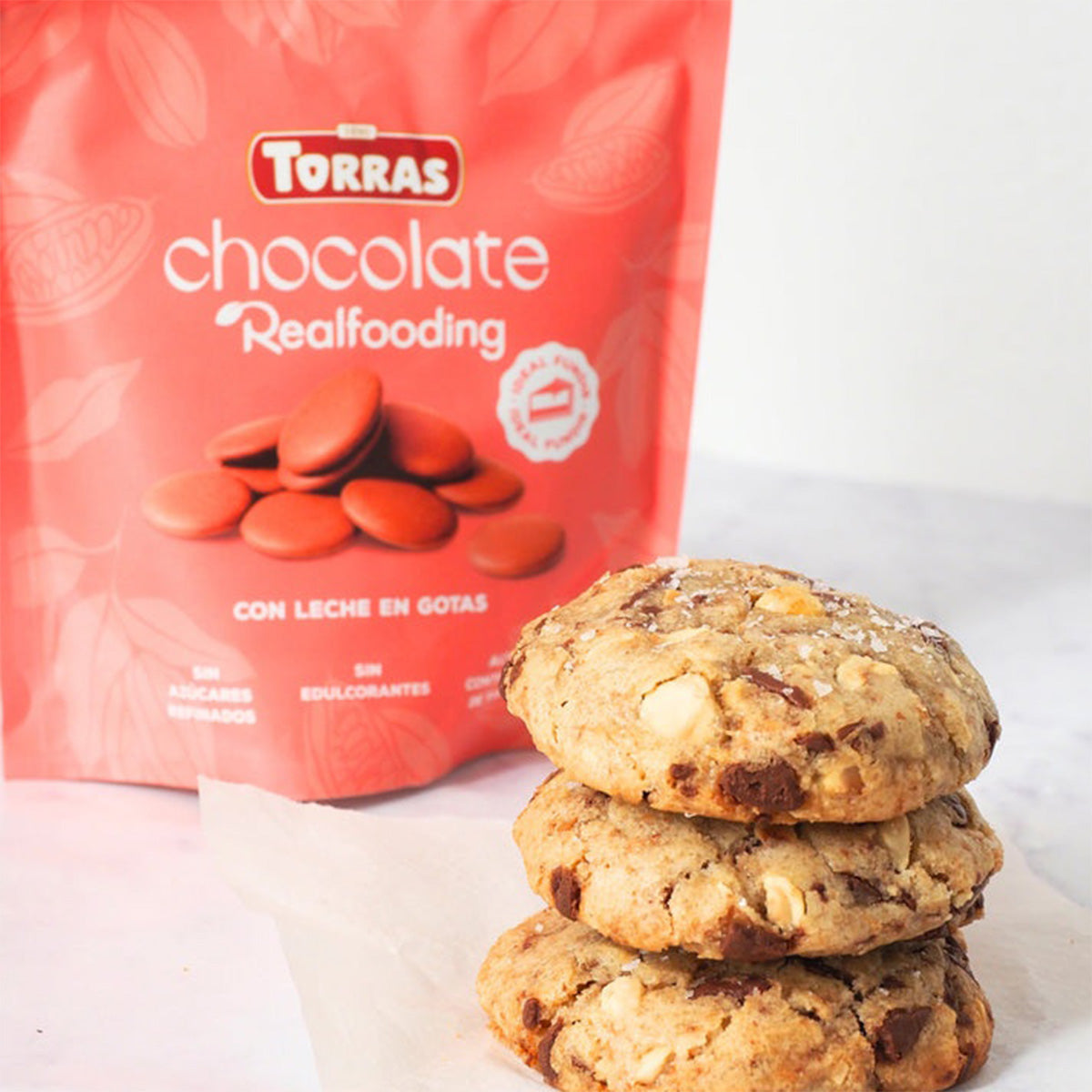 Cobertura en gotas leche Realfooding 200g