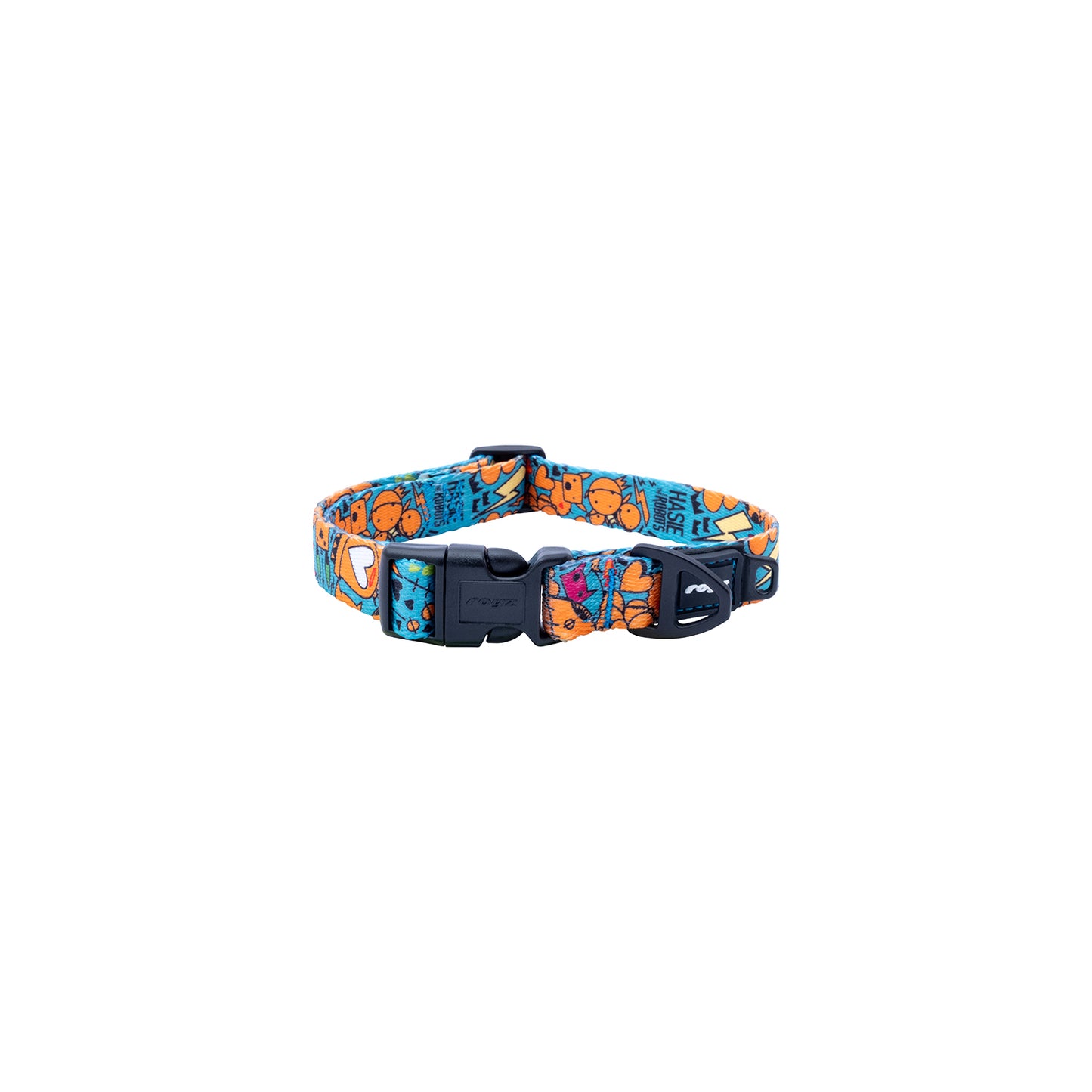 Collar Para Perro, Modelo Fusion De Rogz, Estampado Graffiti Azules. Talla Xl (39-64kg)_1