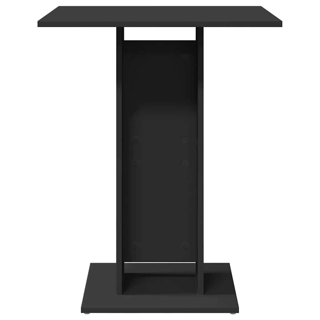 Mesa De Bistró De Madera Contrachapada Negro 60x60x75 Cm_2
