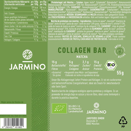 Barrita de Colágeno Matcha BIO 55g