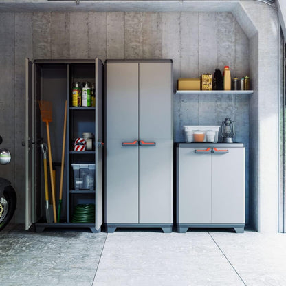 Keter Armario Stilo Bajo, Resina, 2 Puertas, 1 Balda Ajustable, 90x68x39 Cm