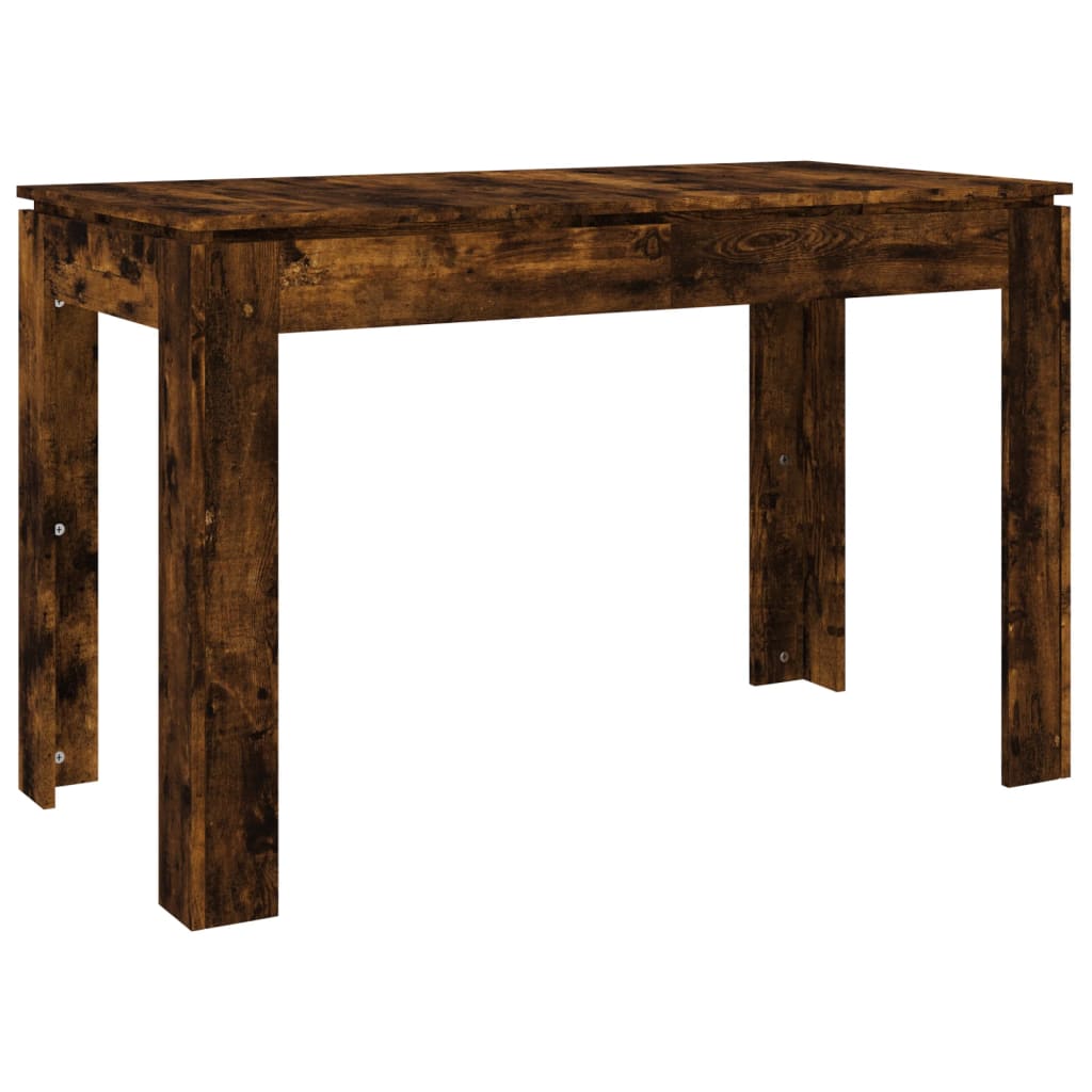 Mesa De Comedor Madera De Ingeniería Roble Ahumado 120x60x76 Cm_4