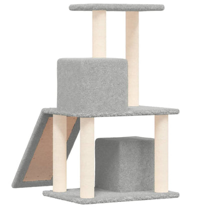 Vidaxl Rascador Para Gatos Con Postes De Sisal Gris Claro 82 Cm_4