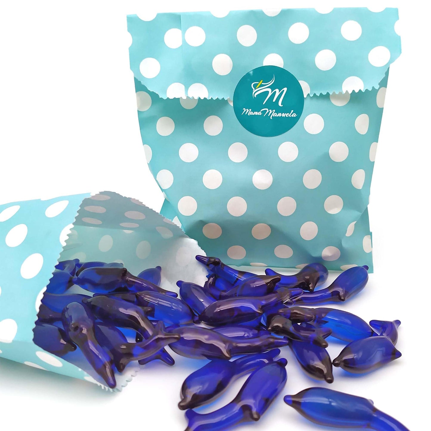 Pack Regalo 12 Perlas Baño En Forma De Delfín - Con Aceite De Soja - Hidrata, Suaviza Y Perfuma La Piel - Aroma Marino_0
