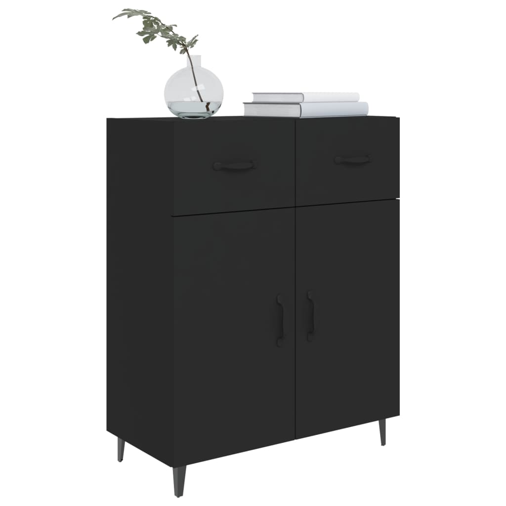 Aparador De Madera De Ingeniería Negro 69,5x34x90 Cm / Vetonek_5