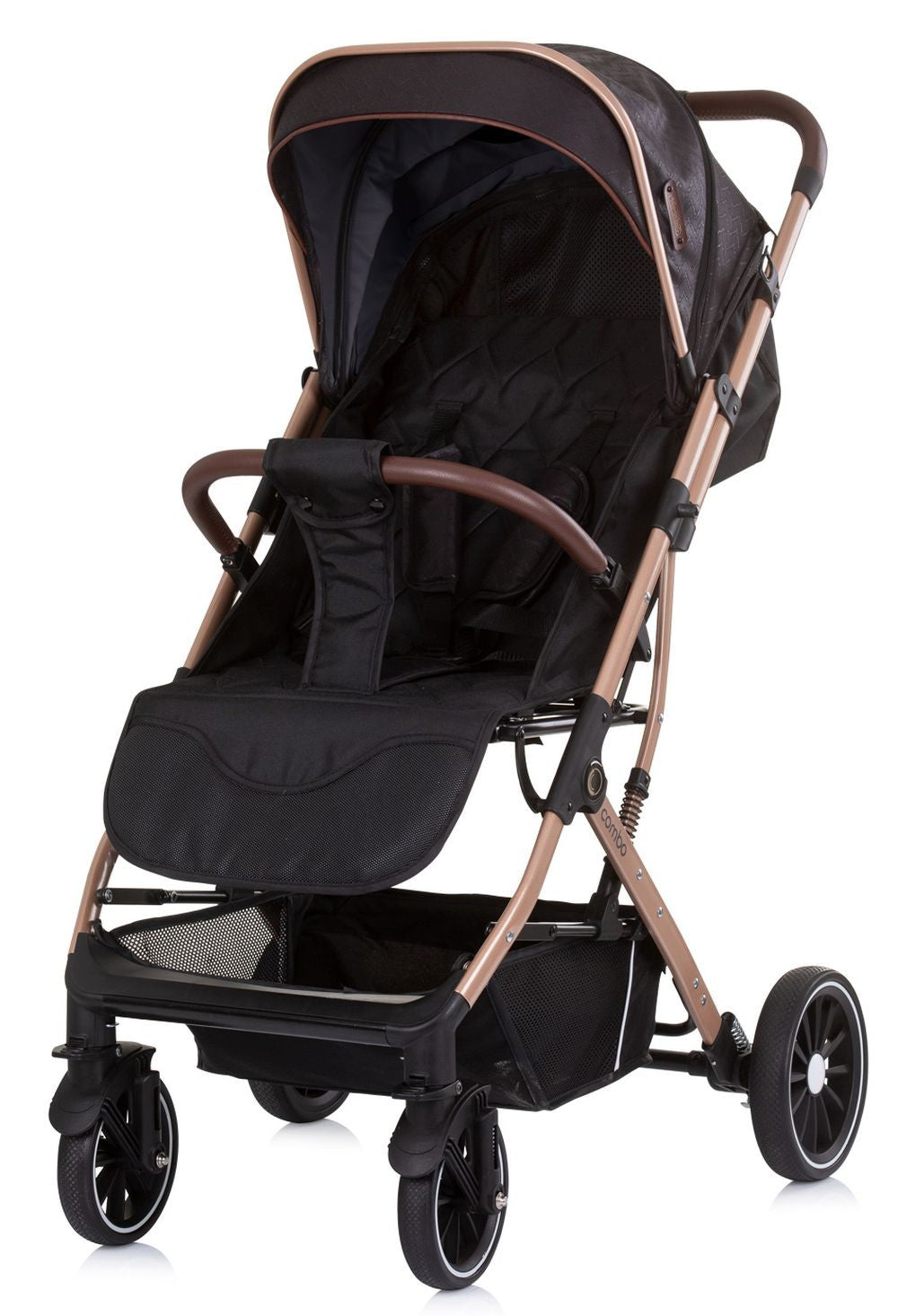 Silla De Paseo Compacta Hasta 22 Kilos Combo Obsidian Gold_0