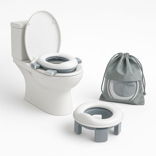 Orinal Infantil Multifunción Plegable, Color Gris Y Blanco Bathby_0