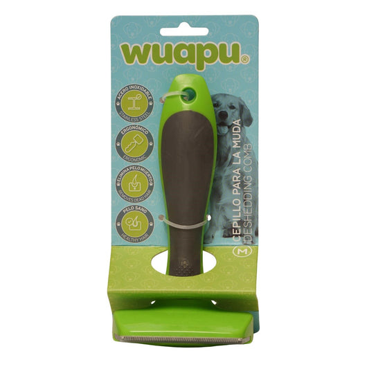 Cepillo Metálico Para Muda De Perro Wuapu Talla M, Para Eliminar La Capa Inferior Y Pelos Muertos_0