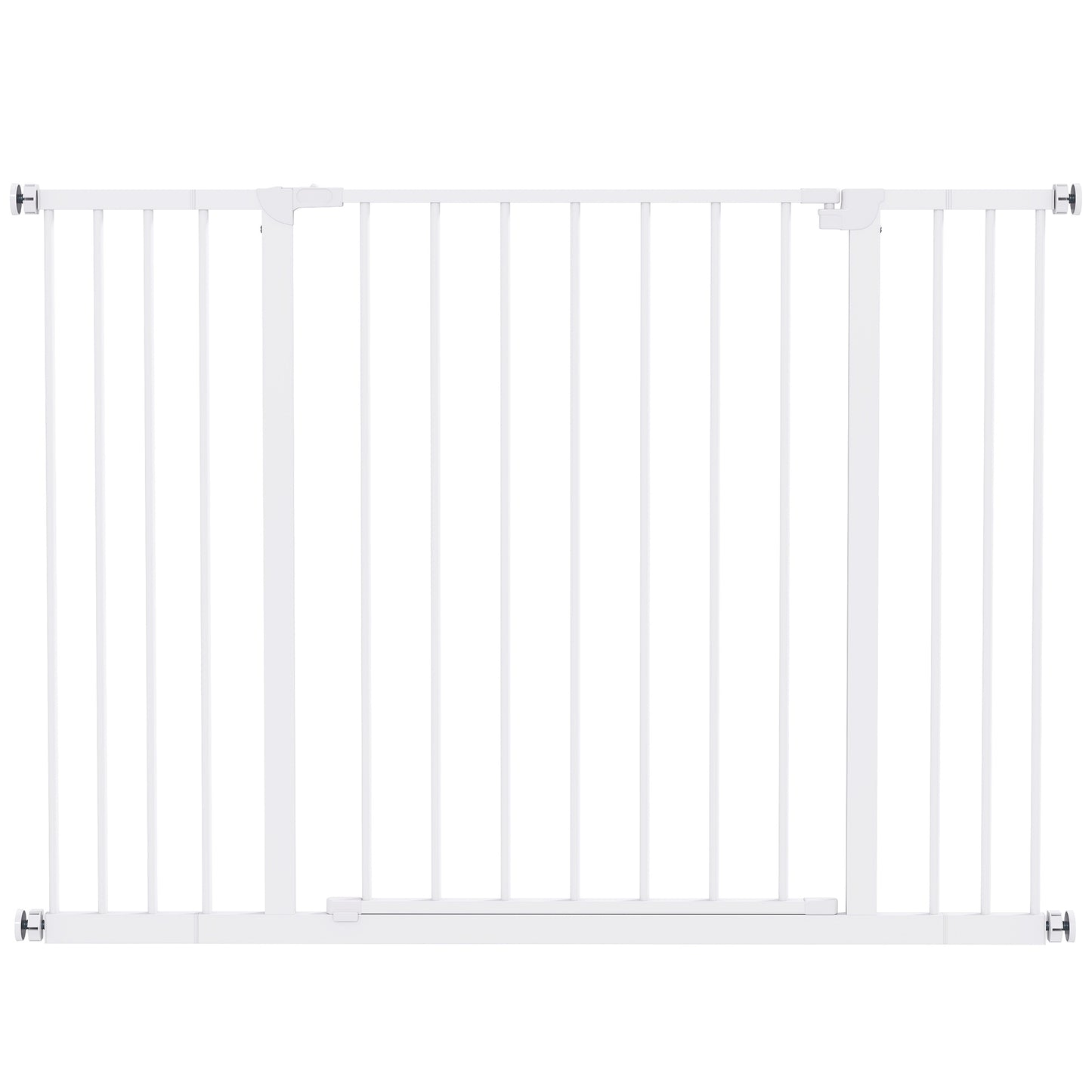 Pawhut Barrera De Seguridad Extensible Puertas Escaleras Metálica Para Perros_0