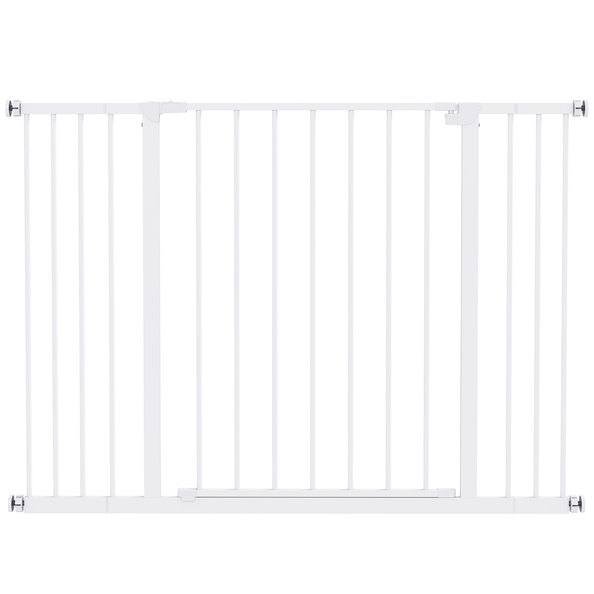 Pawhut Barrera De Seguridad Extensible Puertas Escaleras Metálica Para Perros_0