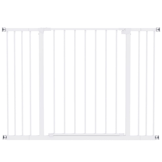 Pawhut Barrera De Seguridad Extensible Para Puertas Y Escaleras Para Perros Y Bebé_0