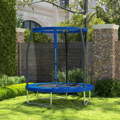 Sportnow Cama Elástica Infantil Ø183 Cm Con Red De Seguridad Y Funda Azul_1