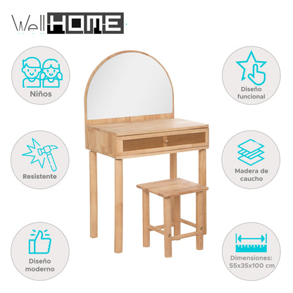 Well Home - Tocador + Taburete De Campo_1