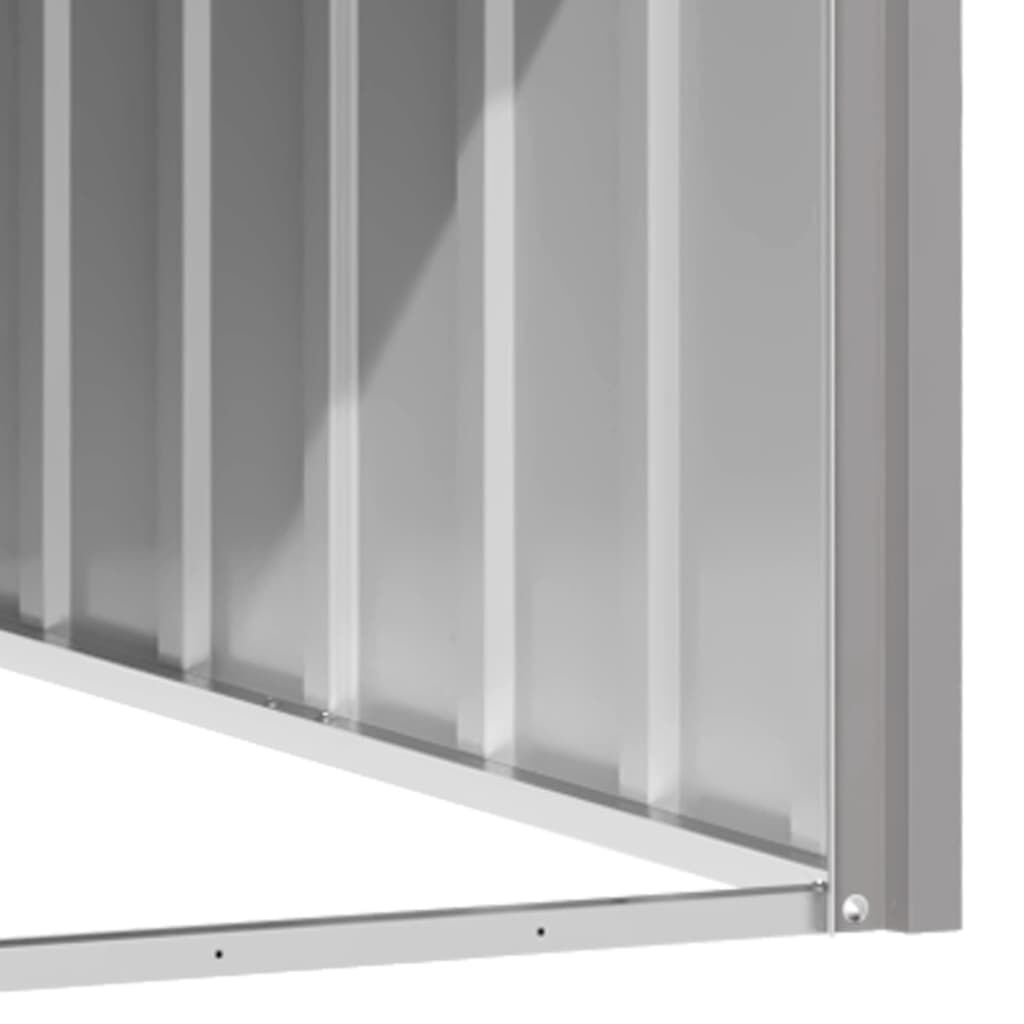 Vidaxl Casa Para Perros Acero Galvanizado Gris 116,5x153x81,5 Cm_3