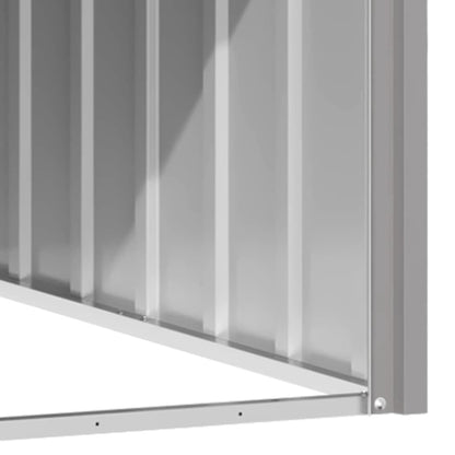 Vidaxl Casa Para Perros Acero Galvanizado Gris 116,5x153x81,5 Cm_3
