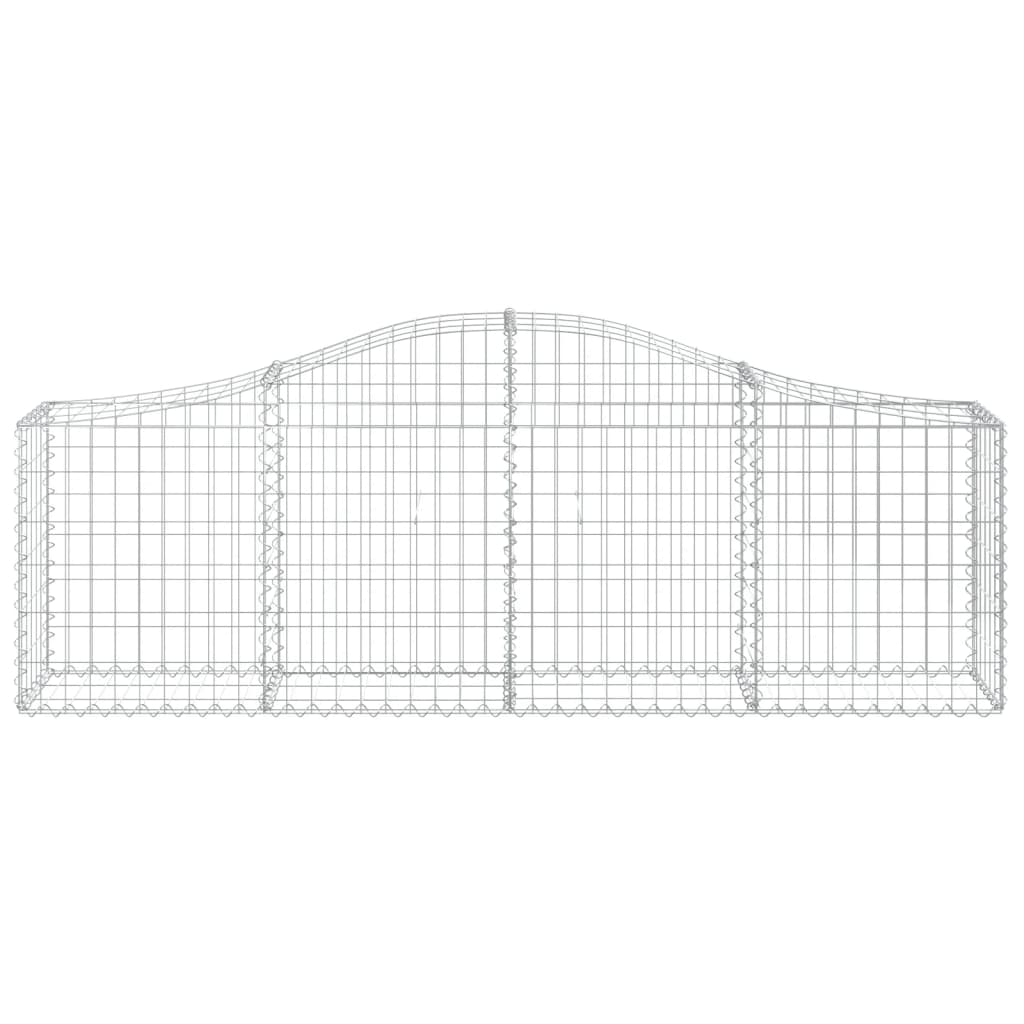 Cestas De Gaviones 13 Uds Forma De Arco Hierro 200x30x60/80 Cm_3