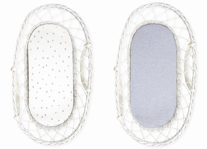 Pack 2 Bajera Capazo Algodón Grey Dots-melange Light Grey_0