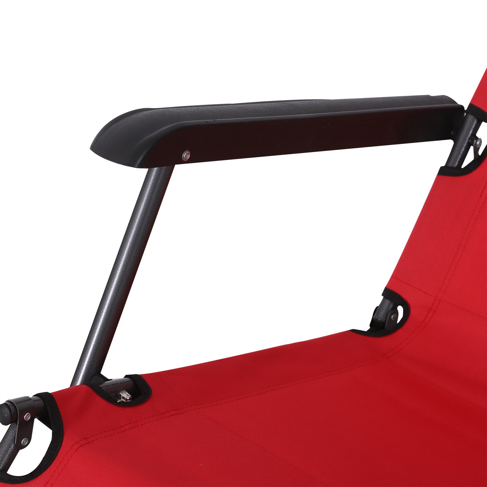 Outsunny Tumbona Reclinable Y Plegable Con Respaldo Ajustable 135x60x89 Cm Rojo_4