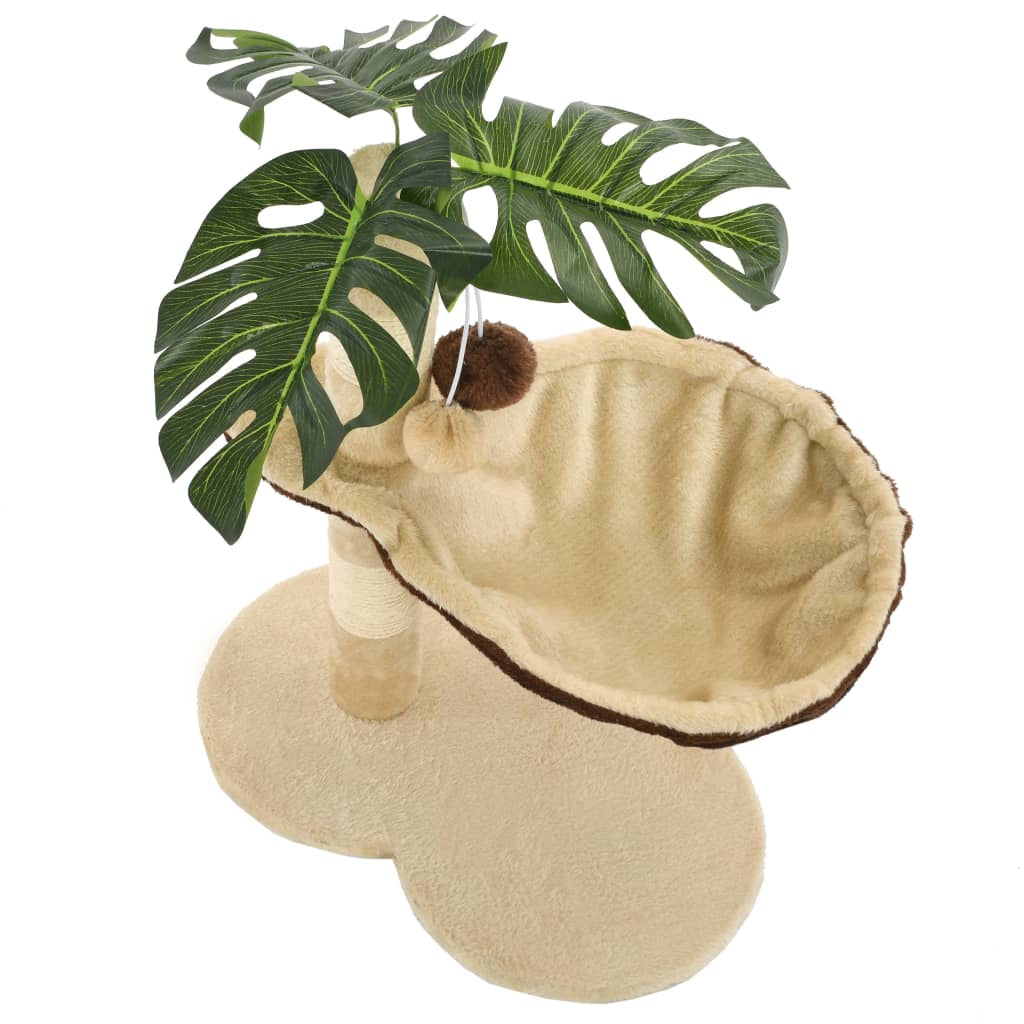Vidaxl Rascador Para Gatos Con Poste De Sisal 50 Cm Beige Y Marrón_4