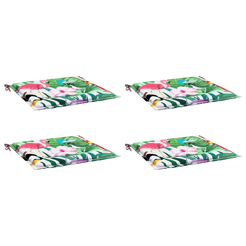Vidaxl Cojines Para Silla De Jardín 4 Uds Tela Multicolor 40x40x4 Cm_0