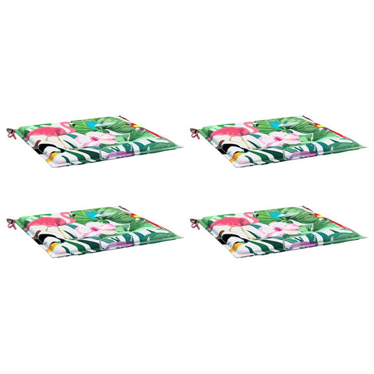 Vidaxl Cojines Para Silla De Jardín 4 Uds Tela Multicolor 40x40x4 Cm_0