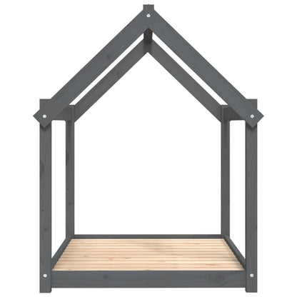 Vidaxl Cama Para Perros Madera Maciza De Pino Gris 111x80x100 Cm_5