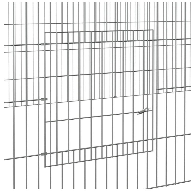 Vidaxl Jaula Para Conejos 2 Paneles Hierro Galvanizado 220x110x55 Cm_5